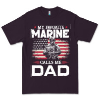 Plum my favorite marine calls me dad t  shirt father's day flag my favorite Premium Tee - linhVisuals