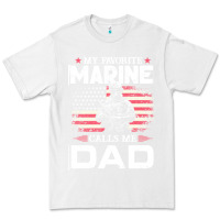 White my favorite marine calls me dad t  shirt father's day flag my favorite Premium Tee - linhVisuals