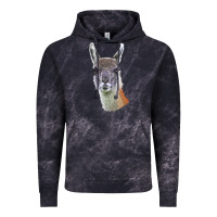 Cloud Black Guanaco Llama Head Vintage Hoodie - LillyAllenDesigns