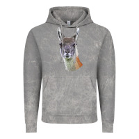 Cloud Rock Guanaco Llama Head Vintage Hoodie - LillyAllenDesigns