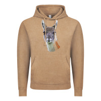 Vintage Coffee Guanaco Llama Head Vintage Hoodie - LillyAllenDesigns