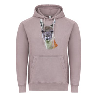 Vintage Zinc Guanaco Llama Head Vintage Hoodie - LillyAllenDesigns