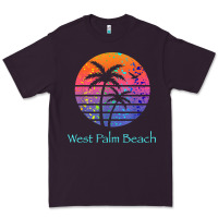Plum west palm beach tropical t shirt for family vacations Premium Tee - linhVisuals