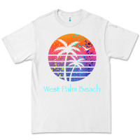 White west palm beach tropical t shirt for family vacations Premium Tee - linhVisuals