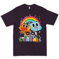 Plum cn the amazing world of gumball & darwin rainbow portrait pullover hoo Premium Tee - linhVisuals