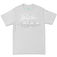 Dove Grey boston skyline t shirt for women, men, girls & boys Premium Tee - linhVisuals