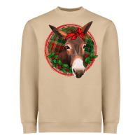 Mushroom Christmas donkey with bandana Heavyweight Sweatshirt - Jasminsmagicworld