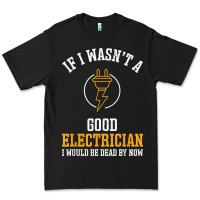 Black electrician gifts for men & funny electrical design t shirt Premium Tee - linhVisuals