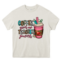 Cream coffee gives me teacher powers Heavy Core Tee - OliviaCreatesArt
