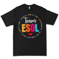 Black back to school teachers crew students   team esol teacher t shirt Premium Tee - linhVisuals