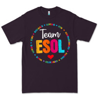 Plum back to school teachers crew students   team esol teacher t shirt Premium Tee - linhVisuals