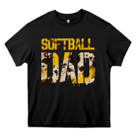 Black no background softball dad Heavy Core Tee - Jasminsmagicworld