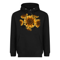 Black sunflower patch Heavyweight Hoodie - Jasminsmagicworld