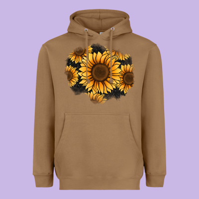 Sunflower Patch Heavyweight Hoodie Designed By Jasminsmagicworld