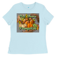Baby Blue hey there pumpkin mouse pad Ladies Tee - BundleAndBundleShop
