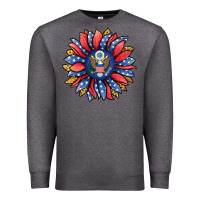 Charcoal Heather american sunflower Premium Sweatshirt - Jasminsmagicworld