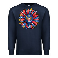 Navy american sunflower Premium Sweatshirt - Jasminsmagicworld