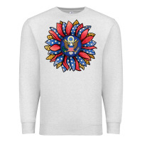 Oatmeal Heather american sunflower Premium Sweatshirt - Jasminsmagicworld