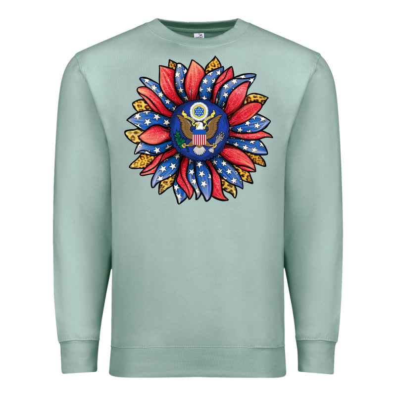 American Sunflower Premium Sweatshirt by Jasminsmagicworld | Teevron