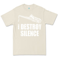 Bone Saxophone I Destroy Silence Saxophonist | For Musicians Premium Tee - linhVisuals