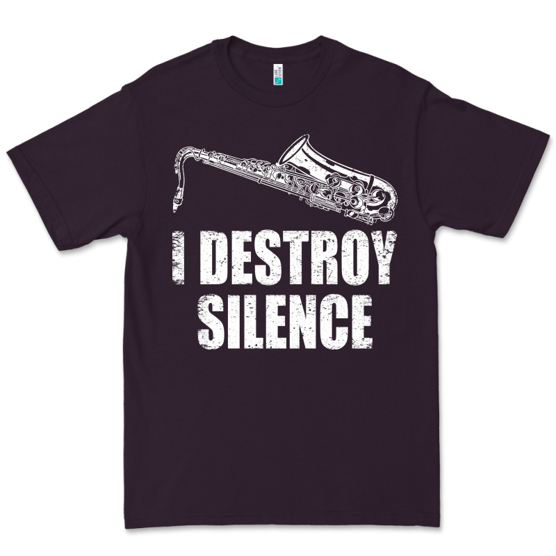 Saxophone I Destroy Silence Saxophonist | For Musicians Premium Tee by linhVisuals | Teevron