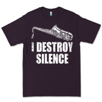 Saxophone I Destroy Silence Saxophonist | For Musicians Premium Tee | Teevron