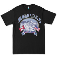 Black americana niagara falls scene canada america flags sweatshirt Premium Tee - linhVisuals