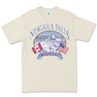 Bone americana niagara falls scene canada america flags sweatshirt Premium Tee - linhVisuals