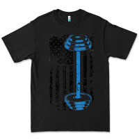 Black american flag gym and fitness  weight lifting gift t shirt Premium Tee - linhVisuals