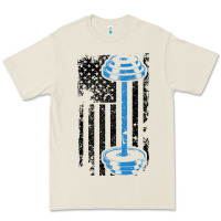 Bone american flag gym and fitness  weight lifting gift t shirt Premium Tee - linhVisuals