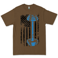Cacao american flag gym and fitness  weight lifting gift t shirt Premium Tee - linhVisuals