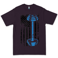 Plum american flag gym and fitness  weight lifting gift t shirt Premium Tee - linhVisuals