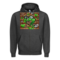 Charcoal Heather St. Patrick's Day hearts Zipper Hoodie - Jasminsmagicworld