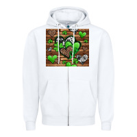 White St. Patrick's Day hearts Zipper Hoodie - Jasminsmagicworld