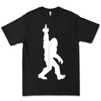 Black funny bigfoot middle finger for squatch believers t shirt Premium Tee - linhVisuals