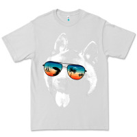 Dove Grey american akita shirts with glasses sunglasses retro style t shirt Premium Tee - linhVisuals