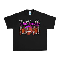 Black Football Mom Urban Heavy Tee - CowhideDigitalArt