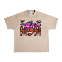 French Oak Football Mom Urban Heavy Tee - CowhideDigitalArt