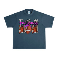 Midnight Navy Football Mom Urban Heavy Tee - CowhideDigitalArt