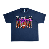 Navy Football Mom Urban Heavy Tee - CowhideDigitalArt
