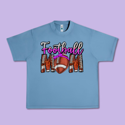 Football Mom Urban Heavy Tee Designed By Cowhidedigitalart