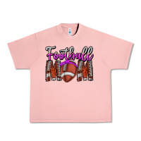 Salmon Football Mom Urban Heavy Tee - CowhideDigitalArt