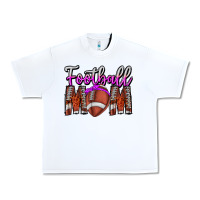 White Football Mom Urban Heavy Tee - CowhideDigitalArt