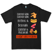 Black chicken wing chicken wing hotdog and bologna shirt t shirt Premium Tee - linhVisuals