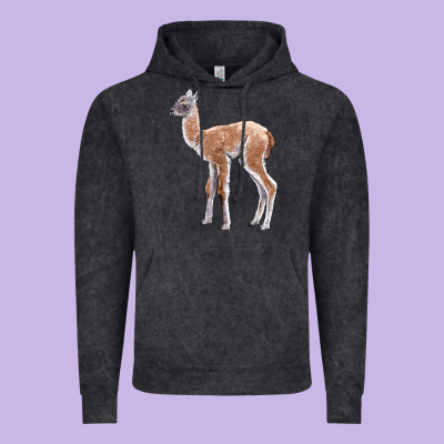Guanaco Llama Baby Vintage Hoodie Designed By Lillyallendesigns
