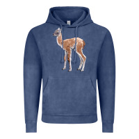 Vintage Denim Guanaco Llama Baby Vintage Hoodie - LillyAllenDesigns