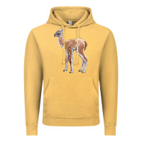 Vintage Mustard Guanaco Llama Baby Vintage Hoodie - LillyAllenDesigns