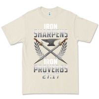 Bone iron sharpens iron quote proverbs 2717 christian cool gift t shirt Premium Tee - linhVisuals