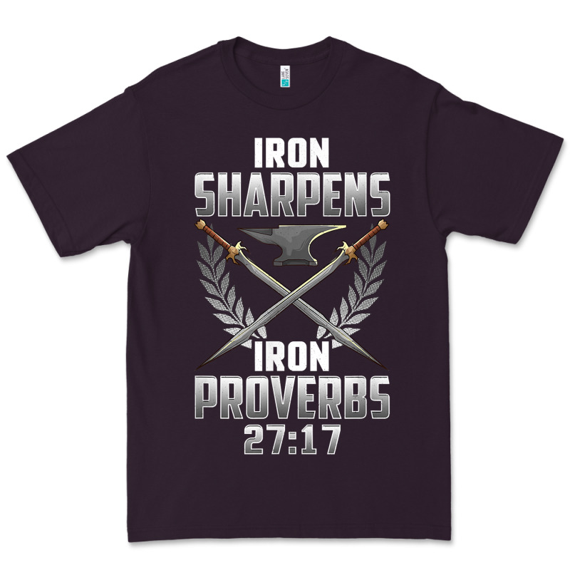 Iron Sharpens Iron Quote Proverbs 2717 Christian Cool Gift T Shirt Premium Tee by linhVisuals | Teevron