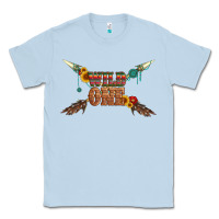Dusty Blue wild one with gemstone and sunflower Classic Tee - Artiststas